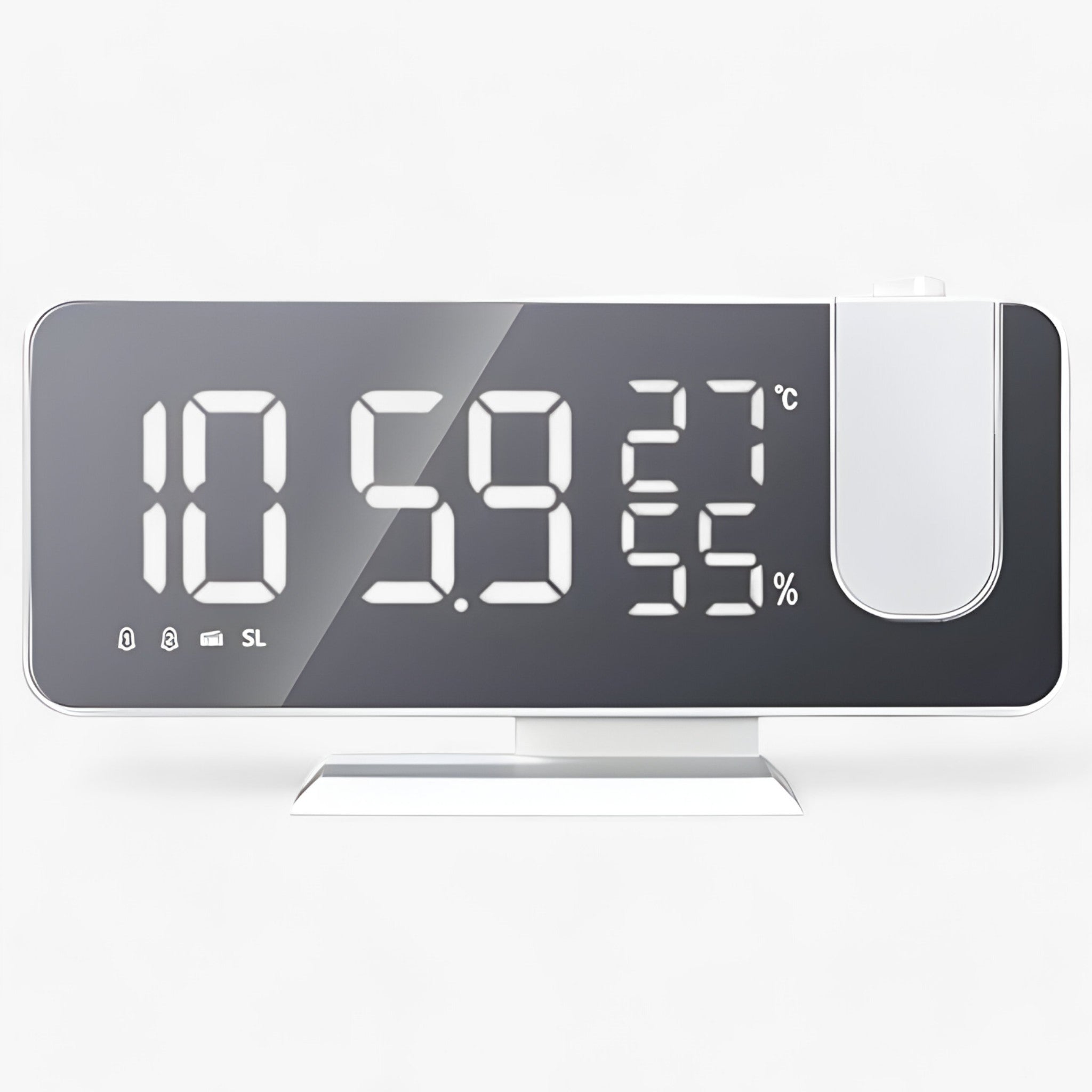 gadgets : Slimme Wecker - FM Radio & LED Display met 180° Uurprojectie - Zwart in van Pantino