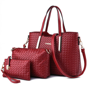 bags : Handtas Zwart - EleganceCarry - Luxe in Rood van Pantino