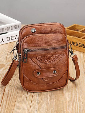 bags : Stijlvolle Retro Kruistas - Bruin in van Pantino