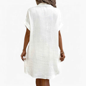 Dress : Zomerjurk voor Dames Lichtgewicht van Linnen Katoenmix - Perfect voor het Strand en Vakanties in van Pantinoshop