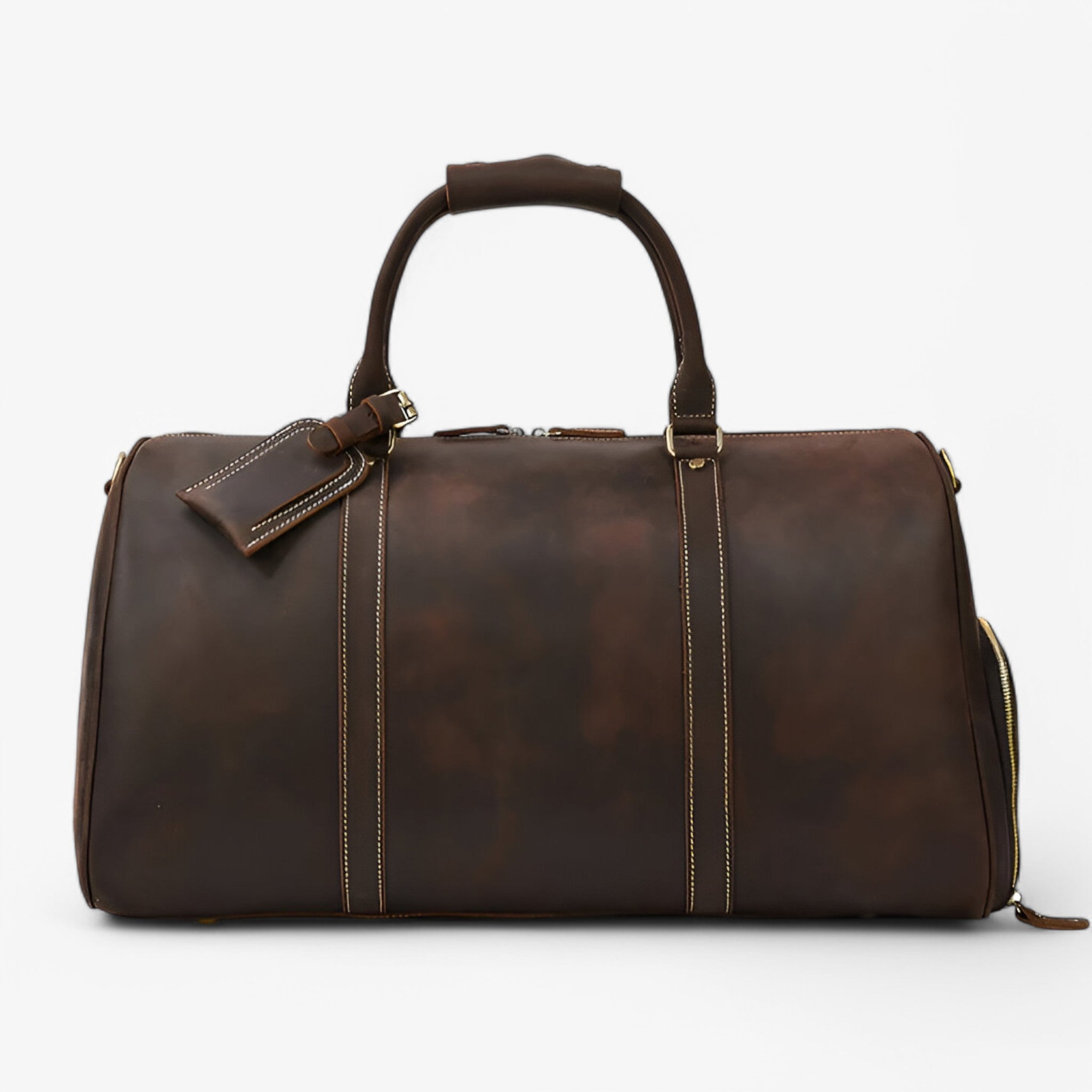 bags : Reistas Bruin 55cm - Elegante Lederen Leer in Donkerbruin 55cm van Pantino