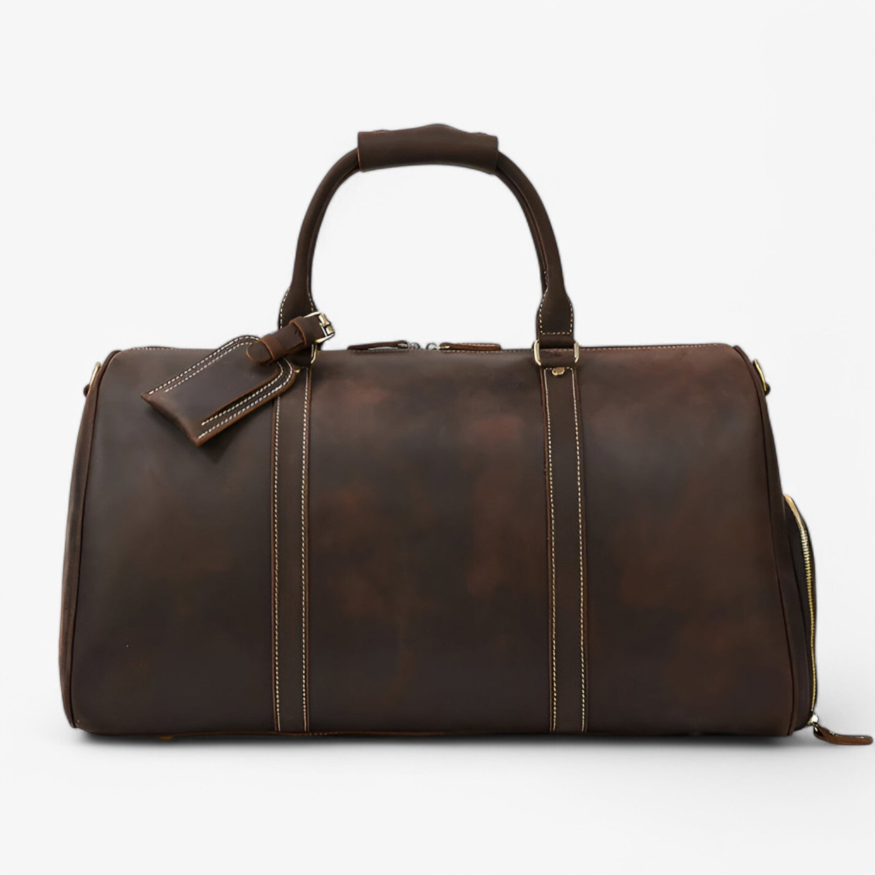 bags : Reistas Bruin 55cm - Elegante Lederen Leer in Donkerbruin 55cm van Pantino