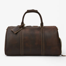 bags : Reistas Bruin 55cm - Elegante Lederen Leer in Donkerbruin 55cm van Pantino
