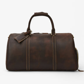 bags : Reistas Bruin 55cm - Elegante Lederen Leer in Donkerbruin 55cm van Pantino