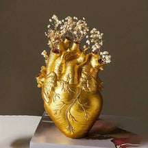 home & garden : Hart Vaas Zwart - Keramische Decoratie Verschillende Kleuren - Keramiek in Goud van Pantino