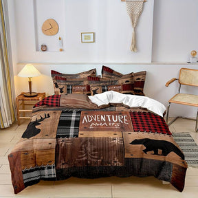 home & garden : Luxe Layers - Dekbedovertrek Beddengoed Set Adventure Forrest in EU King van Pantino