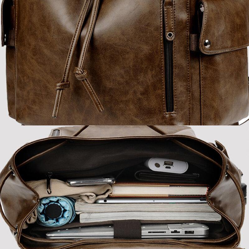 bags : Rugzak Heren Zwart - Waterdichte Herenrugzak met Opladen Via USB - Geschikt voor een Laptop van 13,3 Inch in van Pantino
