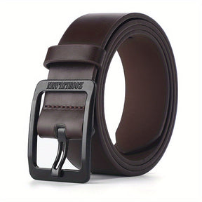Belt : PU Leren Riem Zwart Heren Casual Jeans in Bruin [stijl 1] van Pantino
