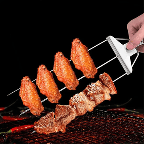 outdoor equipment : 3-Weg Grillspiezen BBQ - Rvs Duurzaam Buiten Grillen - Rvs in van Pantino