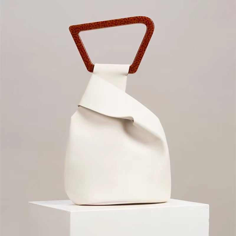 bags : Draagtas Dames Zwart - Geometrisch Handvat Modern - Kunststof in Wit van Pantino