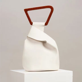 bags : Draagtas Dames Zwart - Geometrisch Handvat Modern - Kunststof in Wit van Pantino