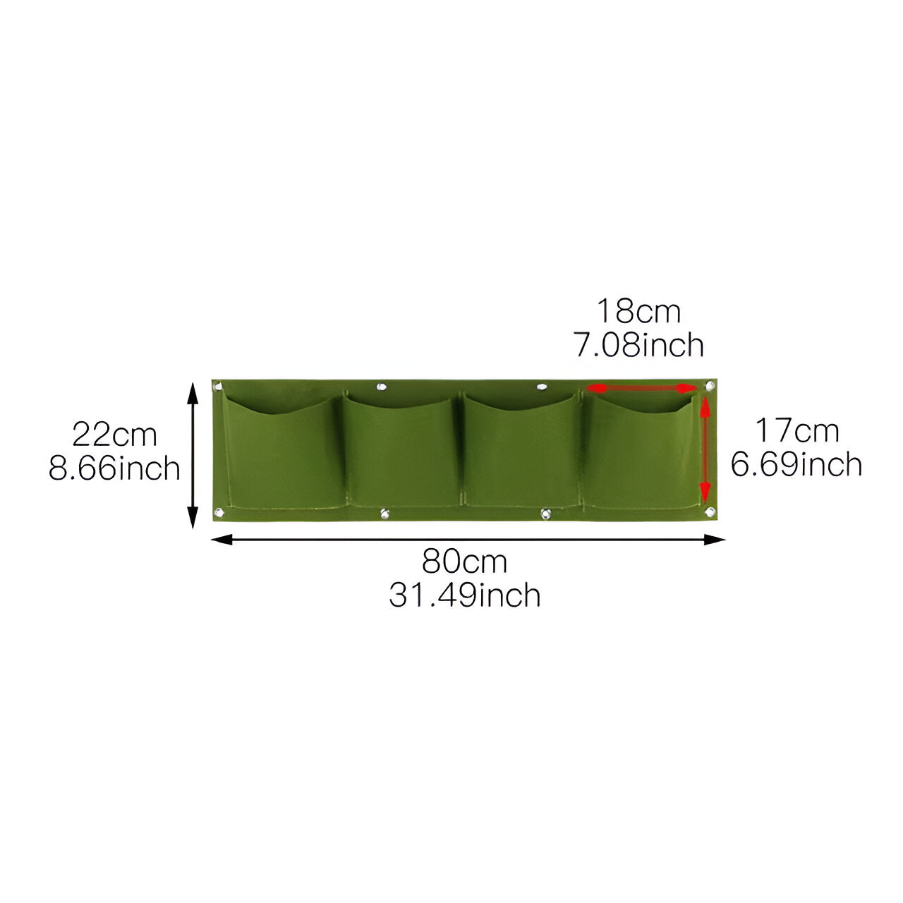 home & garden : Hangende Tas voor de Tuin - Voor Hangplanten en Buitengebruik 2 Groen Raster in 4 groen raster van Pantino