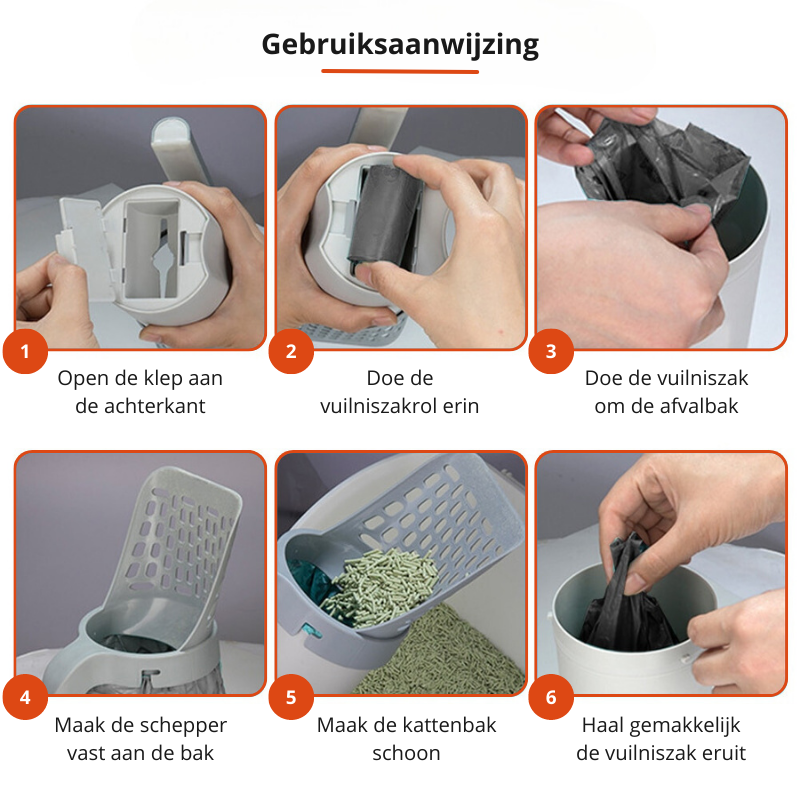 pets : EasyScoop - Een Schone en Stankvrije Kattenbak in een Handomdraai in van Pantino