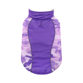 pets : Stijlvolle Camouflage Hondenjas met Reflecterende Stiksels - Paars in van Pantino