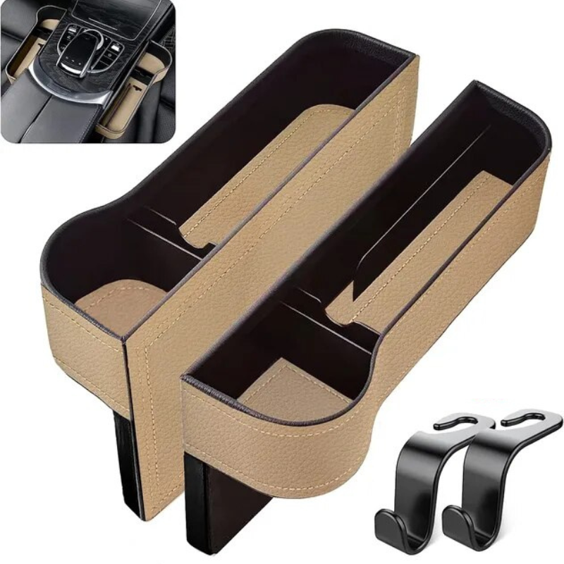 Car Organizer : AutoOrganizer - Raak Nooit Meer Spullen Kwijt in Je Auto - Zwart in Khaki van Pantino