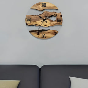 watches : Minimalistisch Wandklok met Houten Accenten in van Pantino