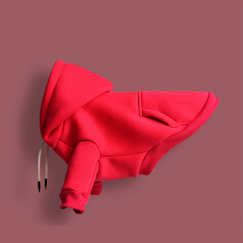 pets : Dunne Fleece Effen Kleur Pullover voor Honden - Rood in van Pantino