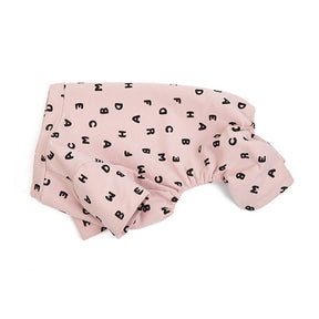 pets : Gezellige Fleecehondenhoody met Vier Poten en Letteropdruk - Roze in van Pantino