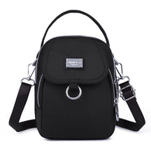 bags : Crossbody Tas Blauw - PhoneBag - Telefoonhoesje met Rits voor in Zwart van Pantino