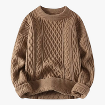 Herentruien : Heren Casual Gebreide Trui voor de Herfst - Khaki in Khaki van Pantino
