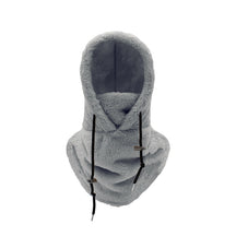 outdoor equipment : Sherpa Ski Masker Dames Beige - Warme Wintersport Hood - Fleece in Grijs van Pantino