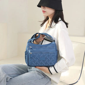 bags : Dames Schoudertas Blauw Leer - Klassiek & Luxe Design in van Pantino