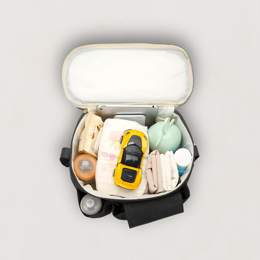 Tassen : Kinderwagen Organizer Tas Zwart - Buggy Accessoire - Flessenhouder in van Pantino