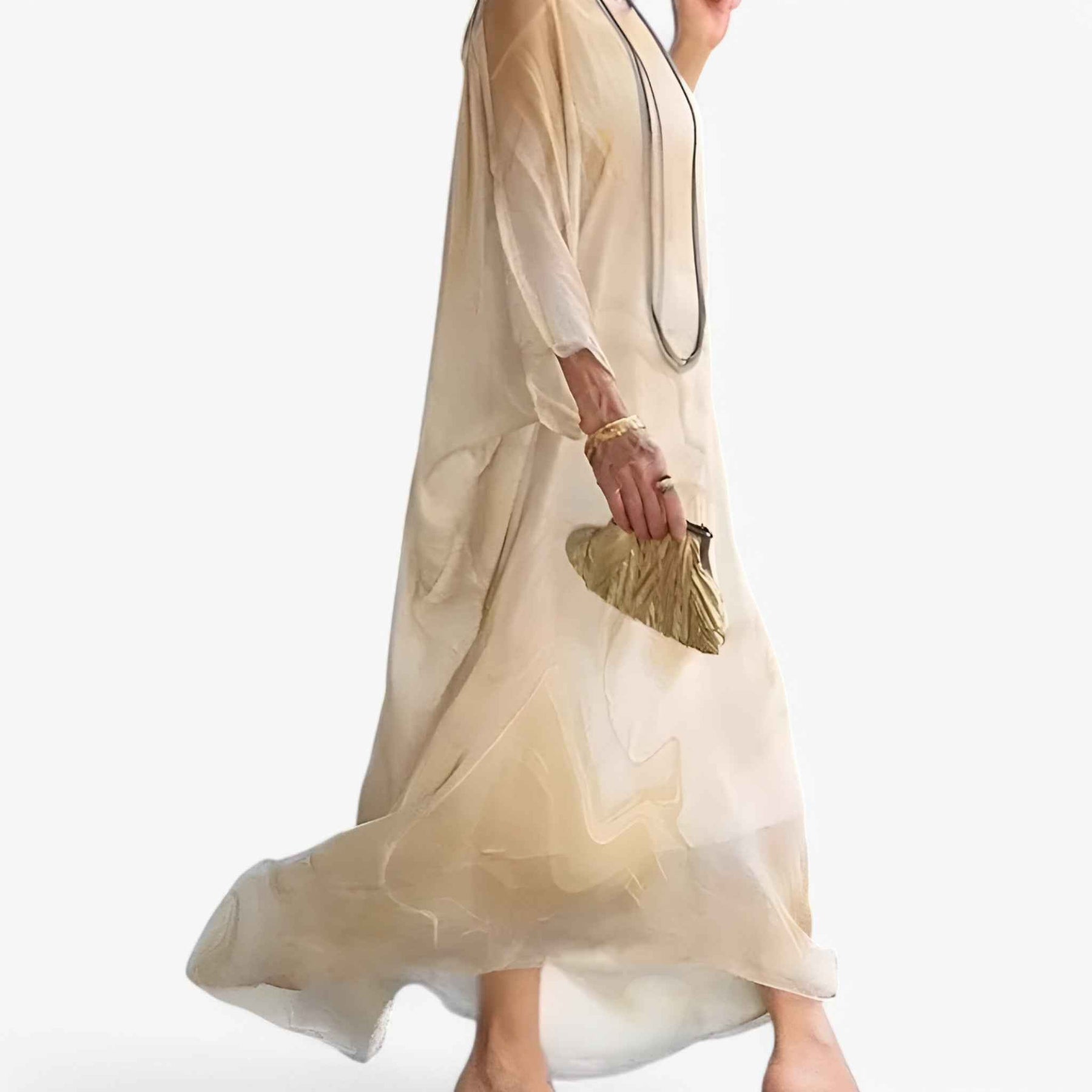 Dresses : Maxi Jurk Dames Marmer Effect Elegant - Lange Zomerjurk Uniek in van Pantinoshop