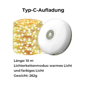 outdoor equipment : Waterdichte Draagbare Opvouwbare Lichtketting Type C Opladen in Type C opladen 10 m 393.7 inch van Pantino
