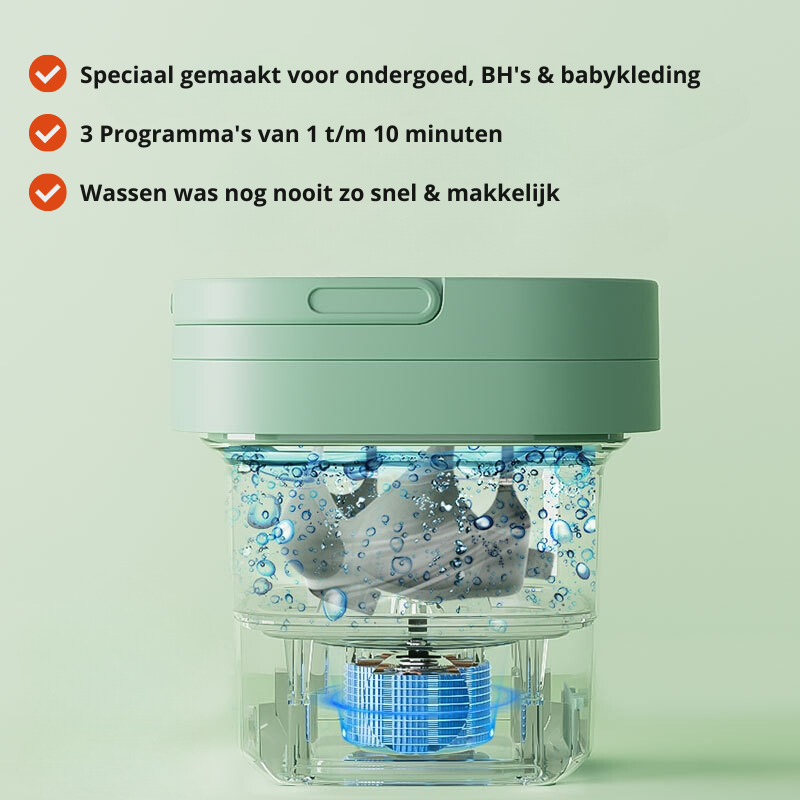 home & garden : FoldaWash - De Handige Opvouwbare Mini Wasmachine met Droger - Groen in van Pantino