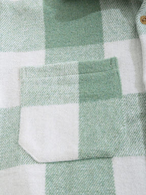 Shirt : Casual Geruite Heren Overhemd - Groen in van Pantino