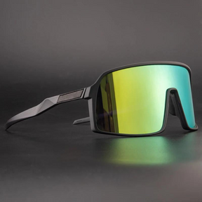 Cycling Sunglasses : Zonnebril Dames Blauw/zwart - Fietszonnebril Unisex in groente zwart van Pantino