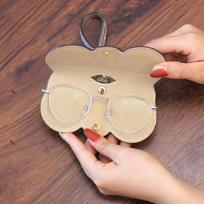 Eyeglass Case : Bril Dames Grijs - Luxe Brillenkoker - De Compacte Bescherming voor Onderweg Leer in van Pantino