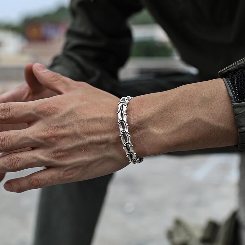 Bracelet : Dubbellaagse Bamboe Snijplank - Keuken Accessoire Set in Sllver van Pantino