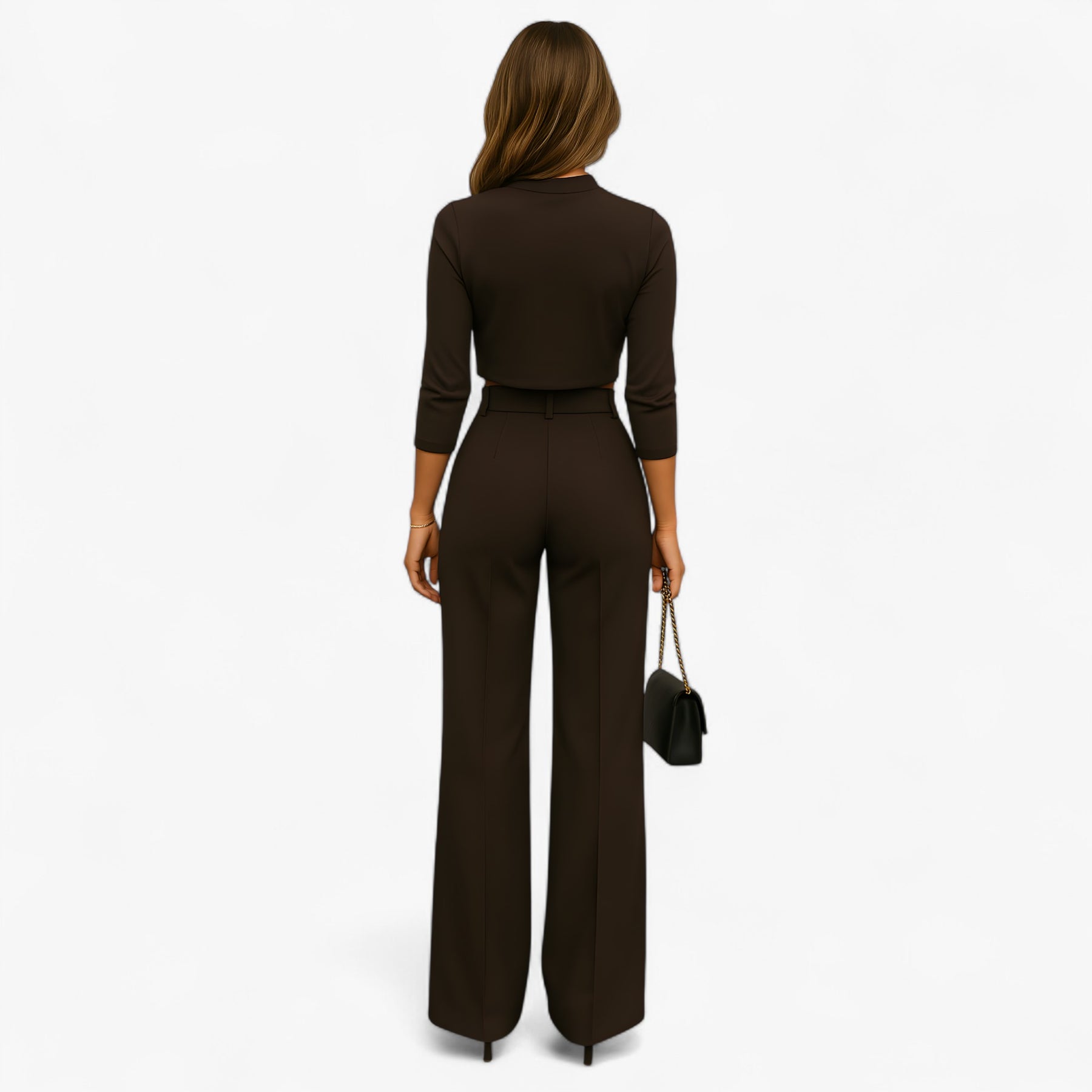Two-Piece Set : Tweedelige Set - Elegantie en Comfort in Één Stijlvolle Look - Khaki in van Pantino