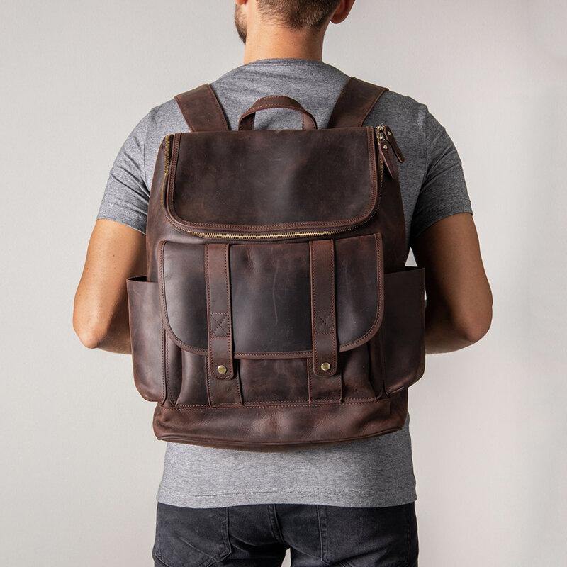 bags : Rugzak Heren Zwart - Vintage Anti-Diefstal Laptoprugzak voor , Geschikt voor 15,6 Inch in van Pantino