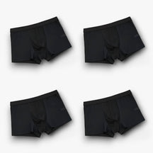 Men's Boxer Briefs : Broek Heren Zwart - Klassieke Boxerbroek - Herenboxerstijl voor een Moeiteloze Aantrekkingskracht (4+4 Gratis) in 4 zwart van Pantino