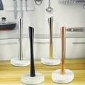 Soporte de rollo de cocina de lujo Mármol negro y acero inoxidable - Diseño de pie