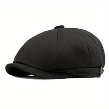Octagonal Cap : Outdoor Hoed Mannelijke Britse Retro Mode Achthoekige Cap Casual Cap Heren - Zwart in Zwart van Pantino