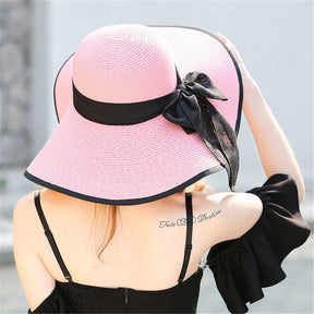 Sun Hat : Zomer Zonnehoed - Beige in Roze van Pantino