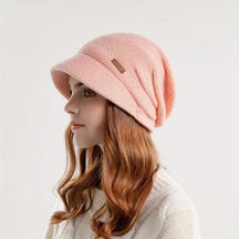 Hat : Modieuze Muts Dames - Fleece Warm Trendy Winter - Fleece in Roze van Pantino
