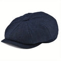 Berretto nero - Un leggero berretto unisex da pittore, stile vintage britannico