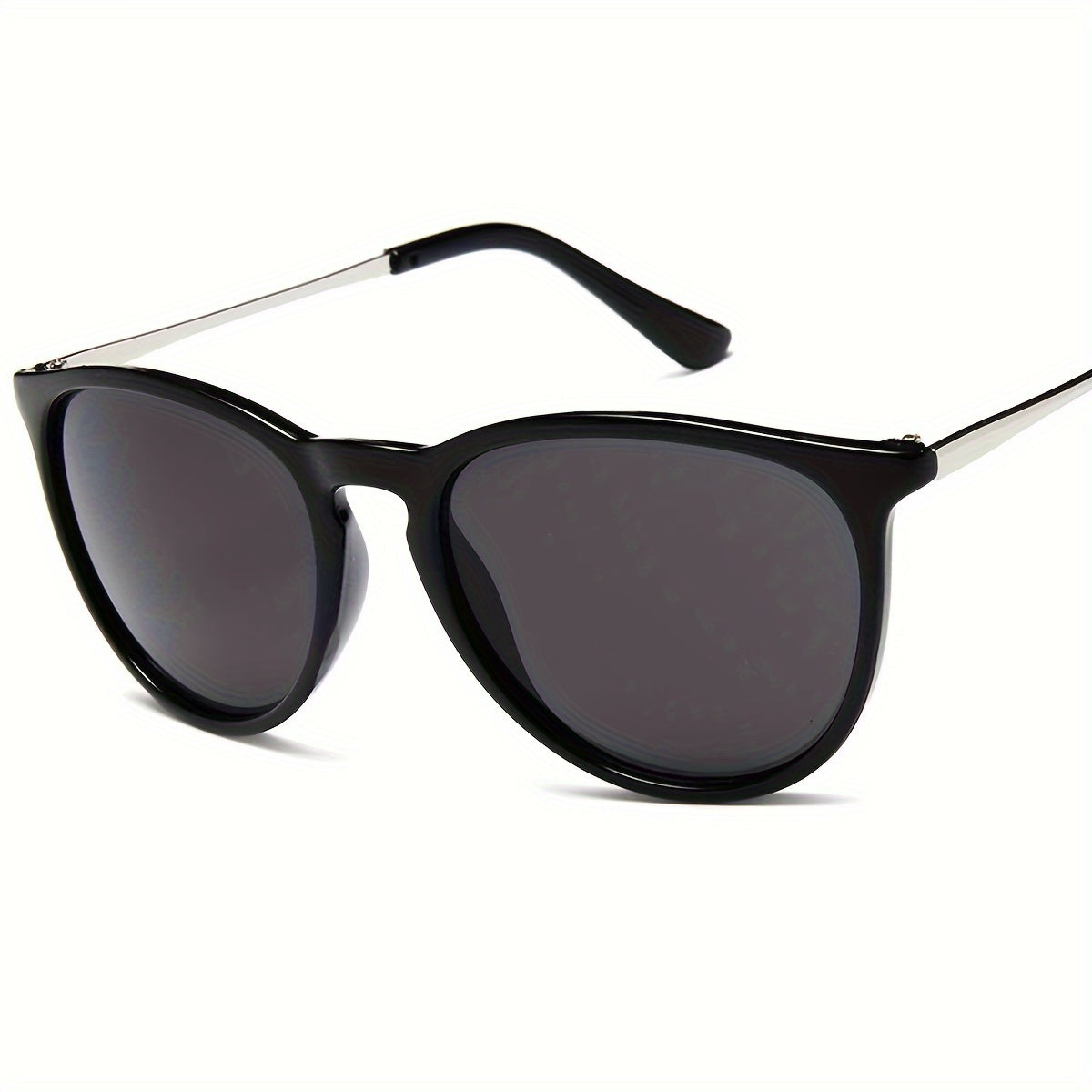 Sunglasses : Zonnebril Dames Zwart - Klassieke Vintage Metalen Montuur Ovale in van Pantino