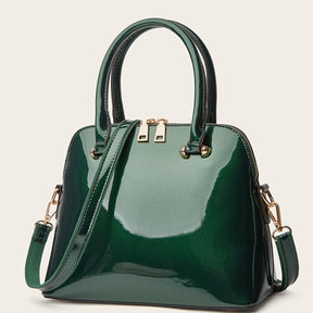 bags : Chique Glanzende Tas met Rits - Praktisch en Elegant voor Elke Dag - Zwart in van Pantino