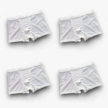Men's Boxer Briefs : Broek Heren Zwart - Klassieke Boxerbroek - Herenboxerstijl voor een Moeiteloze Aantrekkingskracht (4+4 Gratis) in 4 wit van Pantino