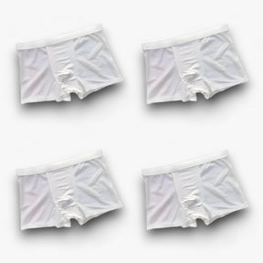 Men's Boxer Briefs : Broek Heren Zwart - Klassieke Boxerbroek - Herenboxerstijl voor een Moeiteloze Aantrekkingskracht (4+4 Gratis) in 4 wit van Pantino