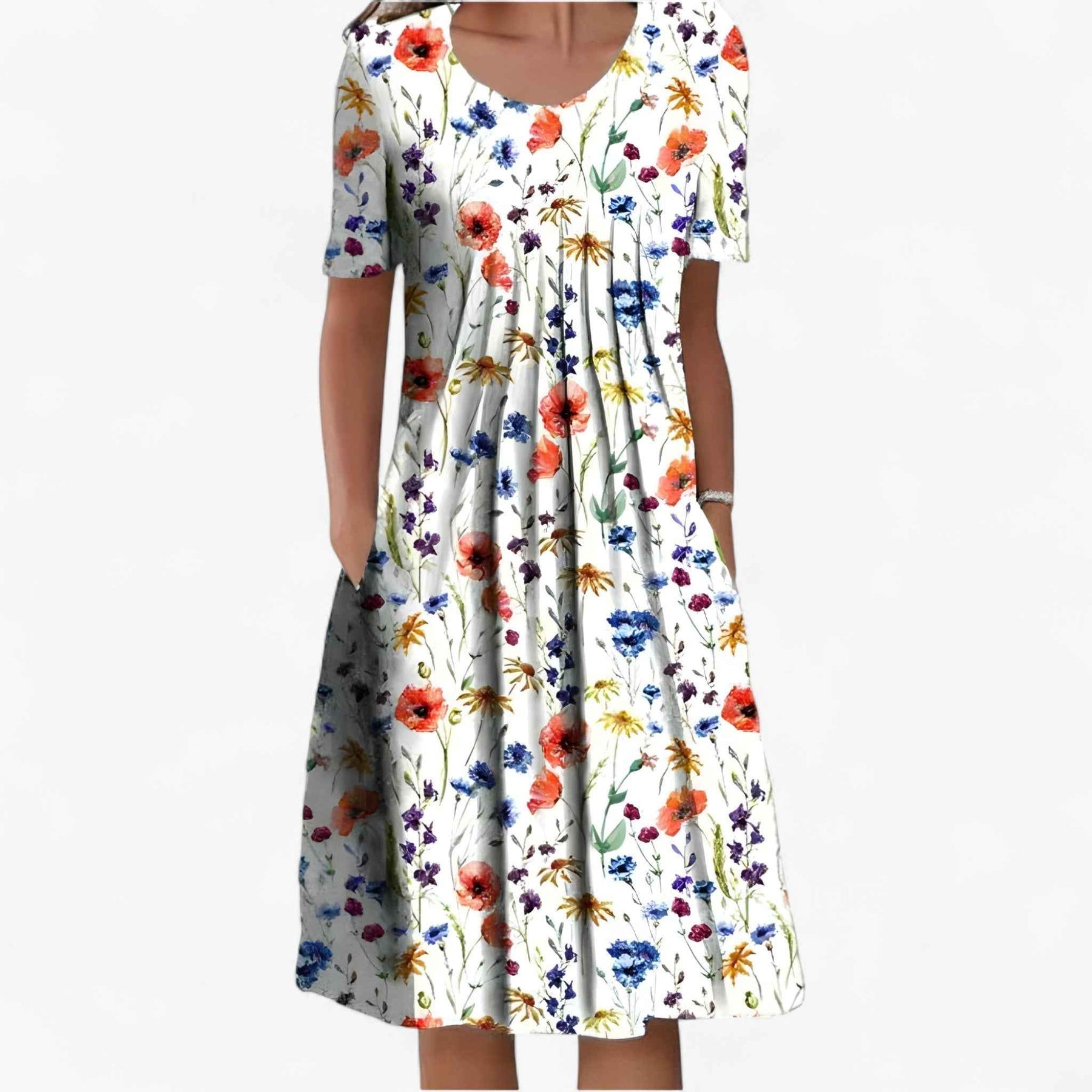 Dresses : Dames Zomerjurk van Lichtgewicht Ademend Katoen S-XL - Diverse Kleuren in Rosso van Pantinoshop