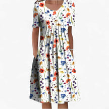 Dresses : Dames Zomerjurk van Lichtgewicht Ademend Katoen S-XL - Diverse Kleuren in Rosso van Pantinoshop