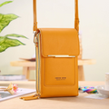 Borsa a mano antifurto donna arancione - Tasche nascoste sicure - Nylon