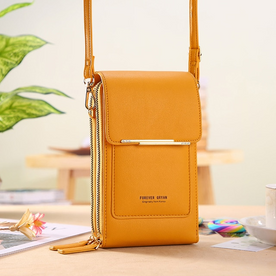 bags : Anti-Diefstal Handtas Dames Oranje - Verborgen Vakken Veilig - Nylon in Oranje van Pantinoshop
